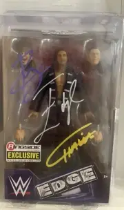 WWE WWF Mattel Elite Edge Zack Ryder Curt Hawkins Edgeheads 3 Autographs JSA COA