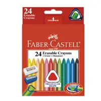 在飛比找momo購物網優惠-【Faber-Castell】輝柏 三角擦擦蠟筆24色 / 