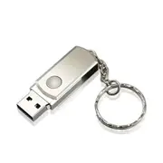 2 Pcs Usb Flash Drive Mini Metal Key Chain U Disk Storage Drive Silver 512Mb