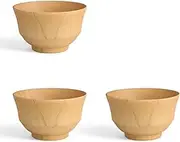 J-Kitchens Miso Soup, Bowl, Washer Compatible, Wooden, Wood Color, Natural Bowl, Set of 3, 4.9 x 3.0 inches (12.5 x 7.5 cm)