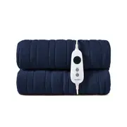 Dreamaker Coral Fleece Electric Heated Throw Blanket [180x200cm] (Midnight Blue)