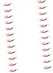 HONMEET 25pcs Fish Hook and Bait Hooks Fishing Assorted Treble Hooks Lure Hooks Mini Fish Hooks Sea Fishing Tackle Fishhook Small Fish Hooks Fishing Flashers Shrimp Skin Flasher Hook