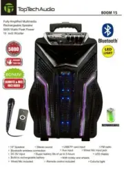 15" Bluetooth 4000 Watts Professional FM Radio Karaoke Multimedia Speaker