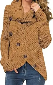 GRECERELLE Women's Jumpers Sweatshirt Ladies Casual Classic Plain Pullover Knit V Neck Long Sleeve Jumper Tops Blouse T-Shirt for Winter Fall Spring