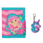 Stephen Joseph Mermaid Wallet with Unicorn Zipper Pull - Gifts for Girls