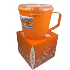 Sistema Orange Microwave Large Soup Mug w/Lid To Go w/Box 30.4 oz BPA Free NEW