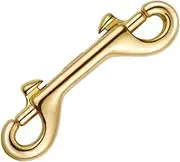 Gadpiparty Sturdy Double Ended Brass Snap Hook for DIY Projects Durable Metal Clips for Pet Leashes Tents and Fishing Versatile Fasteners for Unique Creations