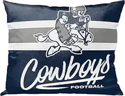 NORTHWEST Official NFL Dallas Cowboys Nostalgic Proud Decorative Pillow, Team Colors, 15" x 12"
