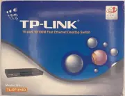 TP-Link TL-SF1016D 16-Port 10/100 Mbps Desktop Ethernet Switch/Hub, Ethernet Spl