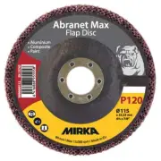 MIRKA Abranet Max Flap disc 115 mm T29 ALOX P120 x (10 Pack)