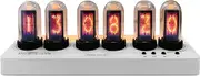 Lonyiabbi Nixie Tube Style Mini LED Clock Digital Alarm Clock with Anime Images, 5V USB Power Supply, Ideal for Decoration or Gift