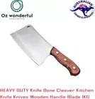 HEAVY DUTY Knife Bone Cleaver Kitchen Knife Knives Wooden Handle Blade 1KG