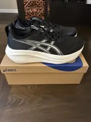 Asics Gel-Nimbus 27 Black/Lake Grey Standard Width Men Size 11.5 Brand New
