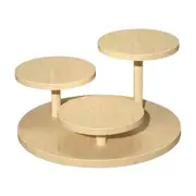 Wooden Display Riser Stand 3-Tier Display Step Shelf Organizer for Displaying Jewelry, Cosmetics, D