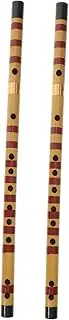 BESTonZON Traditional Bamboo Flute Set 2pcs for Beginners Musical Instruments Chinese Knot Workmanship Random Style