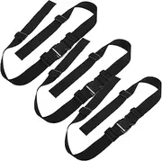 Ciieeo 3pcs High Chair Straps Stroller Wagon High Chair for Highchair Stroller Straps High Chair Replacement Straps Pushchair Security Straps Black Polyester