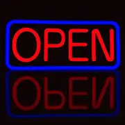 Brittech 21'' X 10'' Ultra Bright LED Neon Open Sign - Remote Controlled - Get Y
