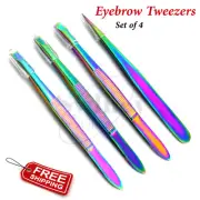 Eyebrow Eyelash Hair Plucker Puller Remover Slanted Pointed Tweezers