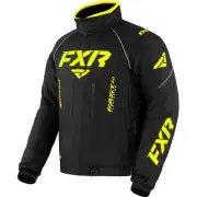 FXR Snowmobile Mens Octane Insulated Jacket - Black/Hi Vis