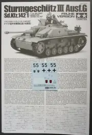 Tamiya 1/35 Scale German StuG III Ausf.G - Decals & Direction from Kit No. 35197