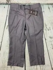 Boys Flat Front Dress Pants 3t Grey