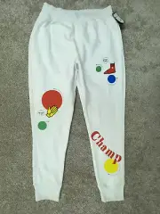 Champion X Twister Reverse Weave Sweatpants Mens Large White Heavyweight Joggers