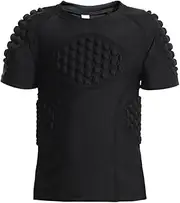 [Generic] Youth Boys Football Rib Protector Padded Football Shirt | Padded Clothing Chest Protection - Sternum Shoulder Protection Clothing