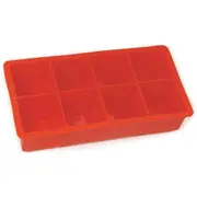 Avanti Soft Silicone 6-Cup Square Ice Cube Tray Mould Maker Freezer Mold Red