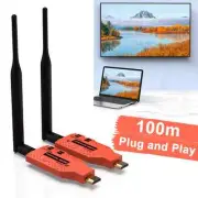 328ft Wireless Display Video Transmitter and Receiver Screen Share HDMI Extender