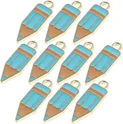 [GALPADA] 10pcs Pencil Charms Diy Alloy Ornaments Keychain Bag Pendant Accessories Versatile Diy Teacher