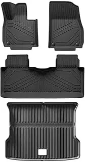 Compatible with Xpeng G6 2023 2024 2025 Floor Mats Cargo Liner Trunk Pad TPE 3D Xiaopeng Foot Mat Tray Set Black(4pcs Left Rudder)