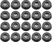 EMSea 20PCS Rubber Feet Round Bumper Furniture Table Printer Chopping Board Speaker Floor Protector Cabinet Leg Pads D18x15xH5mm