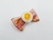 Barrette Bacon Egg Made in Japan Small item Food sample Funny Pres From Japan