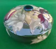 MOORCROFT “COLUMBINE” POWDER BOWL & COVER.