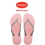 【HAVAIANAS 哈瓦仕】拖鞋 女鞋 夾腳拖 閃亮 幾何 條紋 SLIM GLITTER STRIPES 粉 4147906-0076W(哈瓦士)