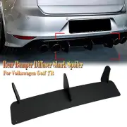Black Rear Bumper Diffuser Lip Spoiler Fit For VW Golf 7 MK7 R Rline 2014-2017 (for: Volkswagen)