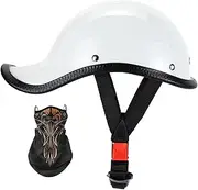 Open-Face Motorcycle Half Helmet for Adult DOT/ECE Approved, Motorcycle Helmet Men and Women Motorbike Helmet with Riding Mask
