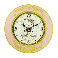 在飛比找PChome24h購物優惠-三麗鷗Hello Kitty歐風水鑽瑰麗圖騰掛鐘JM-W51