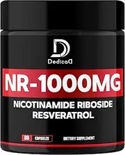 NAD Supplement with Nicotinamide Riboside and Trans Resveratrol - NR for Men & Women - 80 Capsules