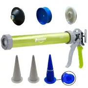 Newborn 620AL-Neon Round Rod Caulk Gun with Aluminum Barrel - 18:1 Thrust Rat...