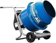 Baumr-AG 140L Portable Cement Concrete Mixer with Pedestal Stand, 550W Electric Motor, 10 Inch Solid Rubber Wheels