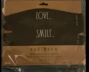 Rae Dunn Black Face Mask Reusable Love & Smile
