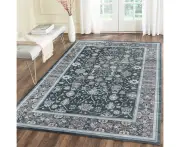 Teal Turquoise Blue Bedroom Rugs Soft Plush Border Allover Carpet Mat 160x230cm