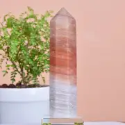 2.29LB Natural Thousand Layer Stone Obelisk Tower Tower Quartz Crystal Point Hea