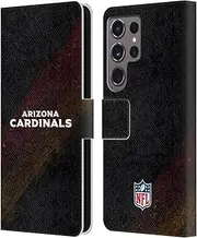 Head Case Designs Officially Licensed NFL Blur Arizona Cardinals Logo Leather Book Wallet Case Cover Compatible with Samsung Galaxy S24 Ultra 5G