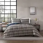 Eddie Bauer- Queen Duvet Cover Set, Reversible Microsuede Bedding Set with Ma...