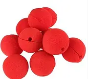 heandi 12pcs Foam Clown Nose Circus Party Halloween Costume Red Red 12PCS