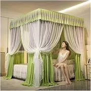 Bed Canopy Bed Canopy for 1.8m/6ft Bed, 4 Poles Support Bed Curtain, Mesh & Shading Cloth Mosquito Net, Easy to Install (Color : Style 6, Size : 1.8x2.2x2m)