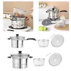 Deep Frying Pot with Stainless Steel Fryer Basket for Party Kitchen Home