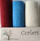 New Felted Wool Fabric Curlers Burgundy White Blue By In The Patch Designs #2